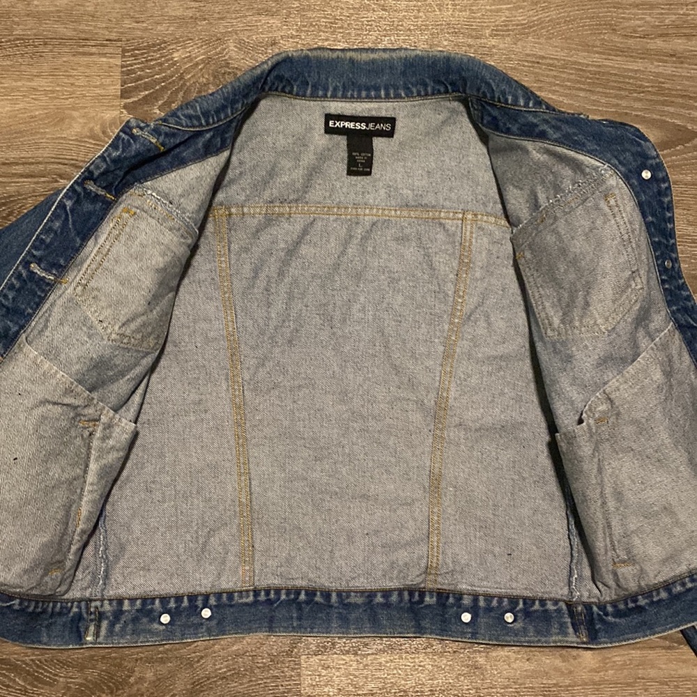 Express Blue Jean Jacket, L - Picture 3 of 4